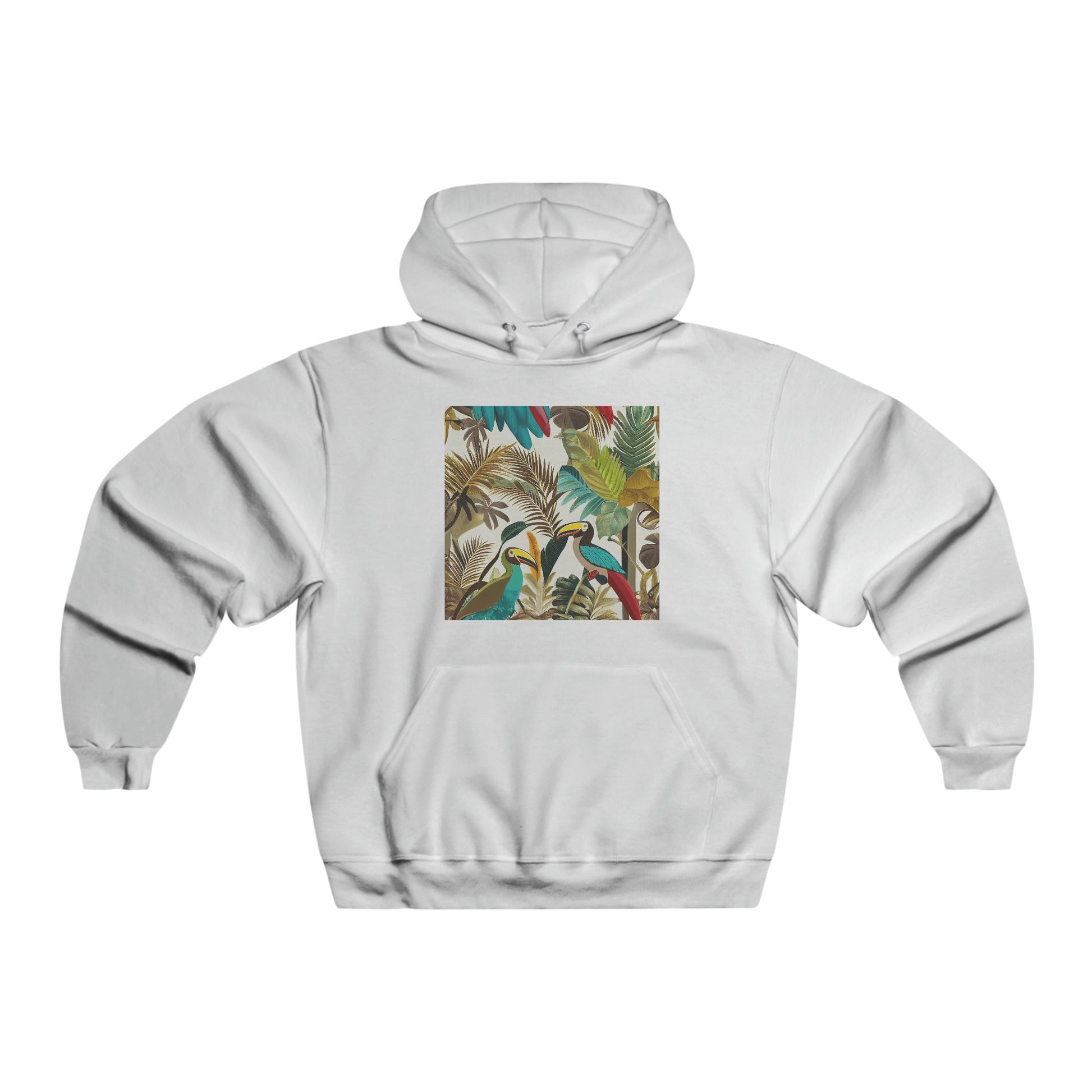 Tropical Toucan Oasis Collection by Miniaday Designs, LLC. Men's NUBLEND® Hooded Sweatshirt - Miniaday Designs, LLC.