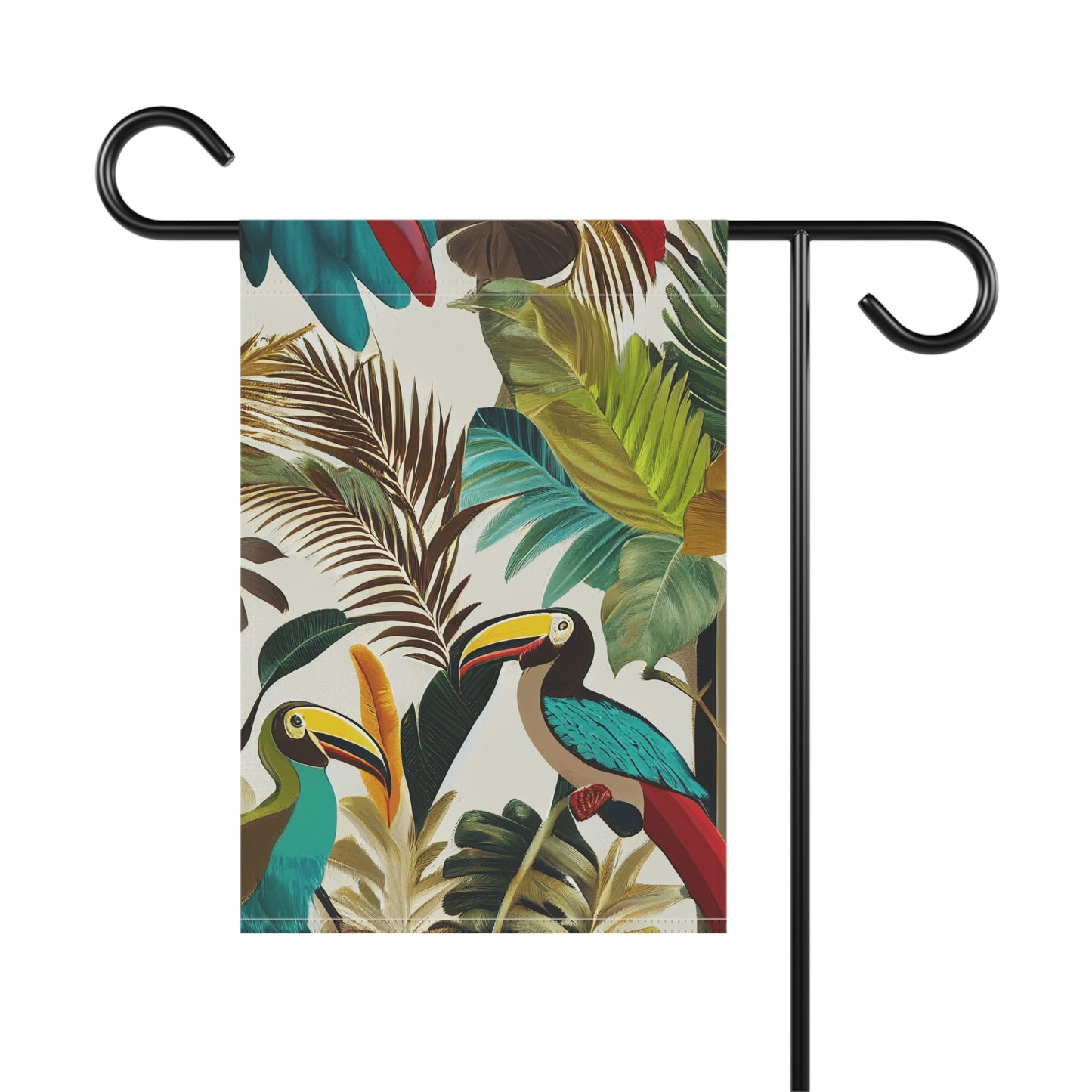 Miniaday Designs Garden & House Banner Tropical Toucan Multicolor - Miniaday Designs, LLC.