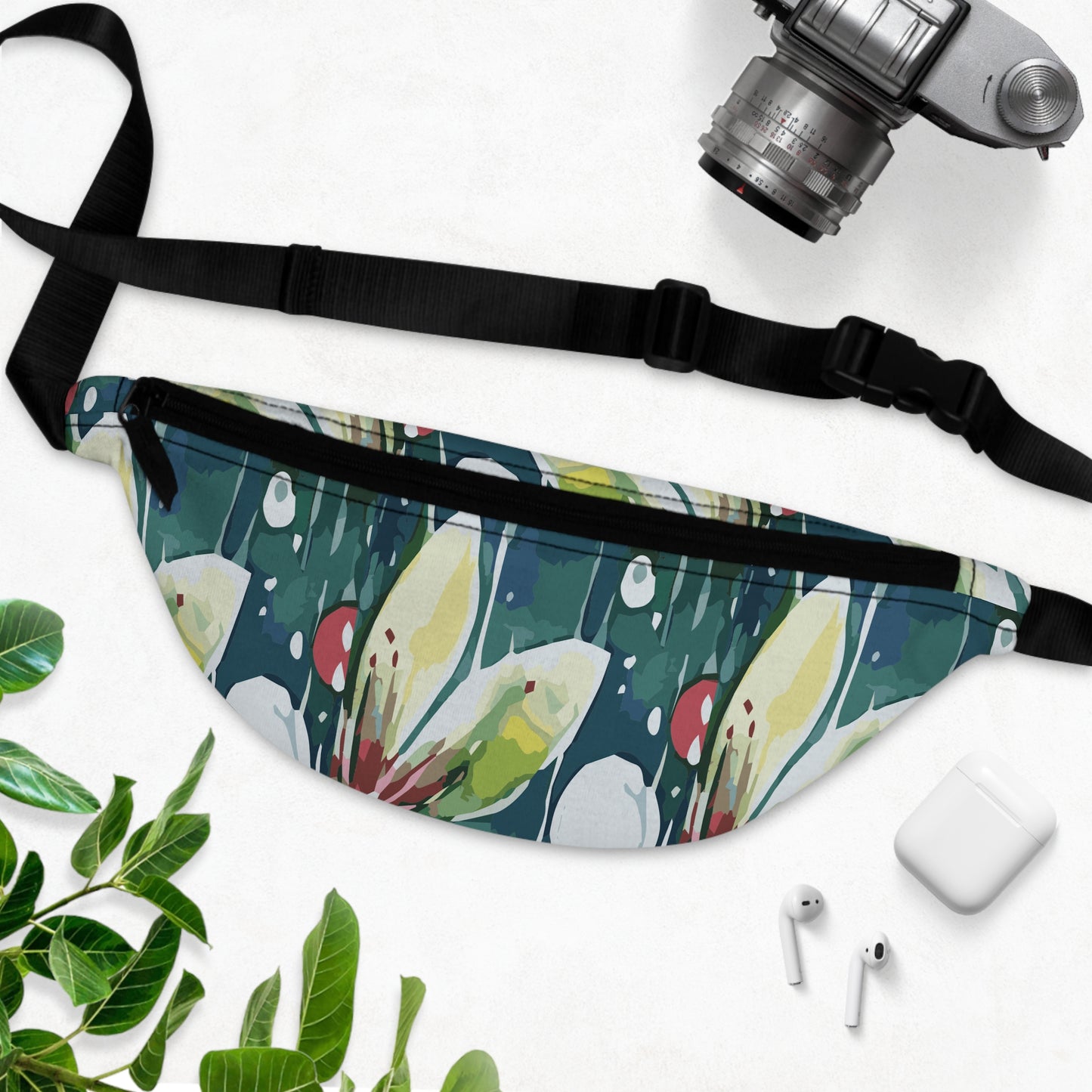 Miniaday Designs, LLC. Fanny Pack Rain-kissed Lotus Whimsy Collection - Miniaday Designs, LLC.