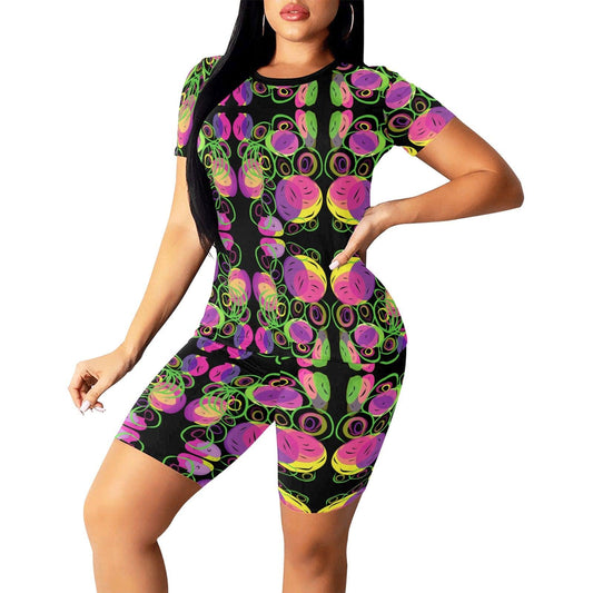 Miniaday Designs Bodycon Yoga Romper Vibrant Vineyard Collection - Miniaday Designs, LLC.