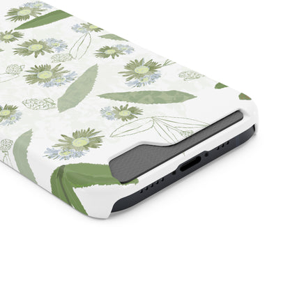 Serene Botanical Harmony Collection by Miniaday Designs, LLC.  Phone Case With Card Holder