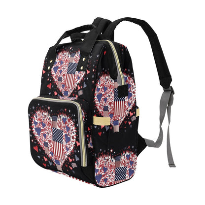 Miniaday Designs Mochila Multifunción Corazones Patrióticos