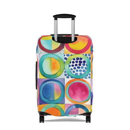 Vibrant Circle Mosaic Collection by Miniaday Designs, LLC. Cover for Luggage - Miniaday Designs, LLC.