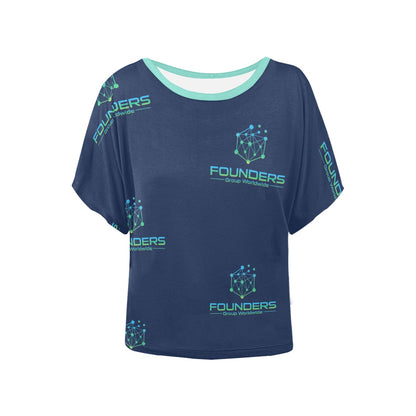 Miniaday Designs Bitcoin Ben Founders' Group Blusa con Mangas para Mujer Camiseta Azul