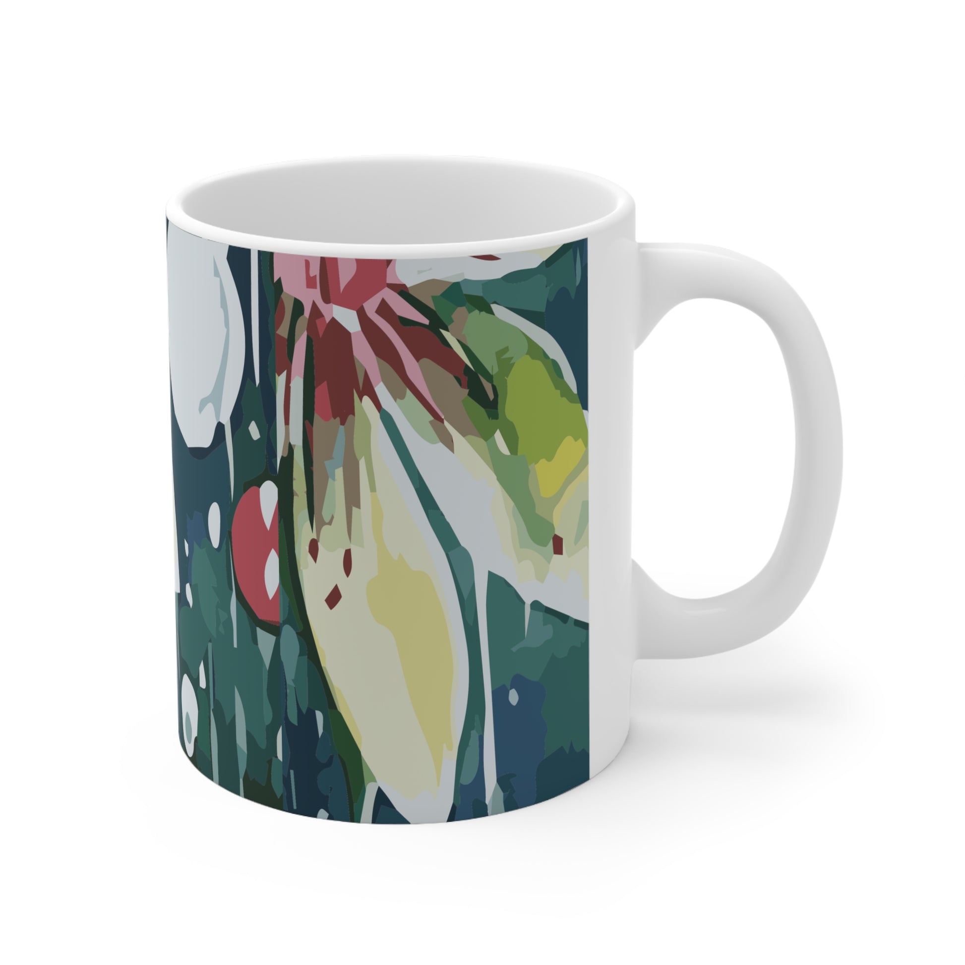 Rain-kissed Lotus Whimsy Collection by Miniaday Designs, LLC.Ceramic Mug 11oz - Miniaday Designs, LLC.