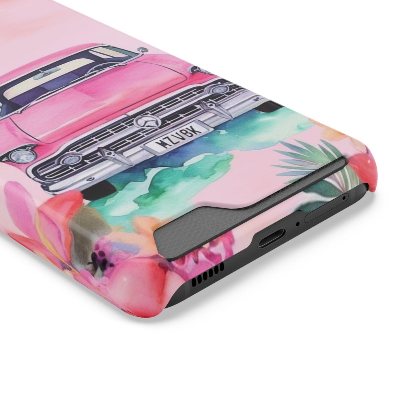 Pink Paradise Roadtrip Collection by Miniaday Designs, LLC. Phone Case With Card Holder - Miniaday Designs, LLC.