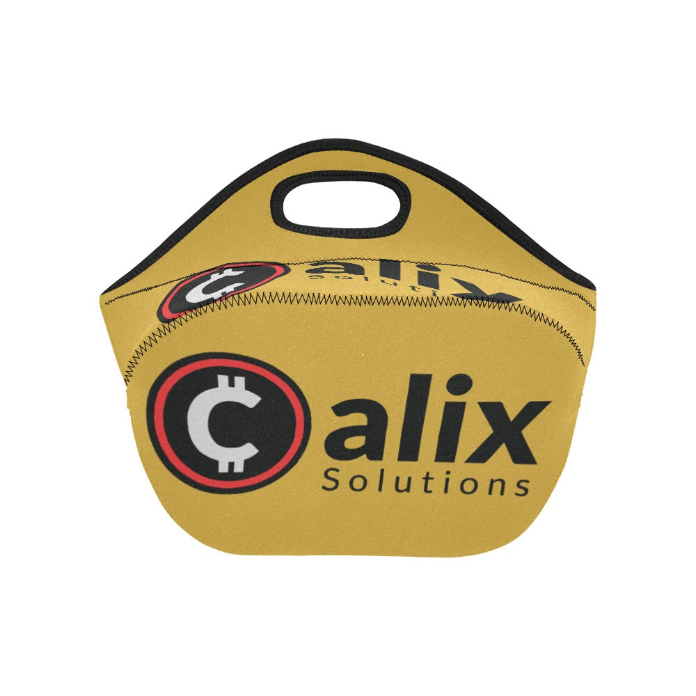 Miniaday Designs Calix Solutions Neoprene Lunch Bag/Small Gold - Miniaday Designs, LLC.