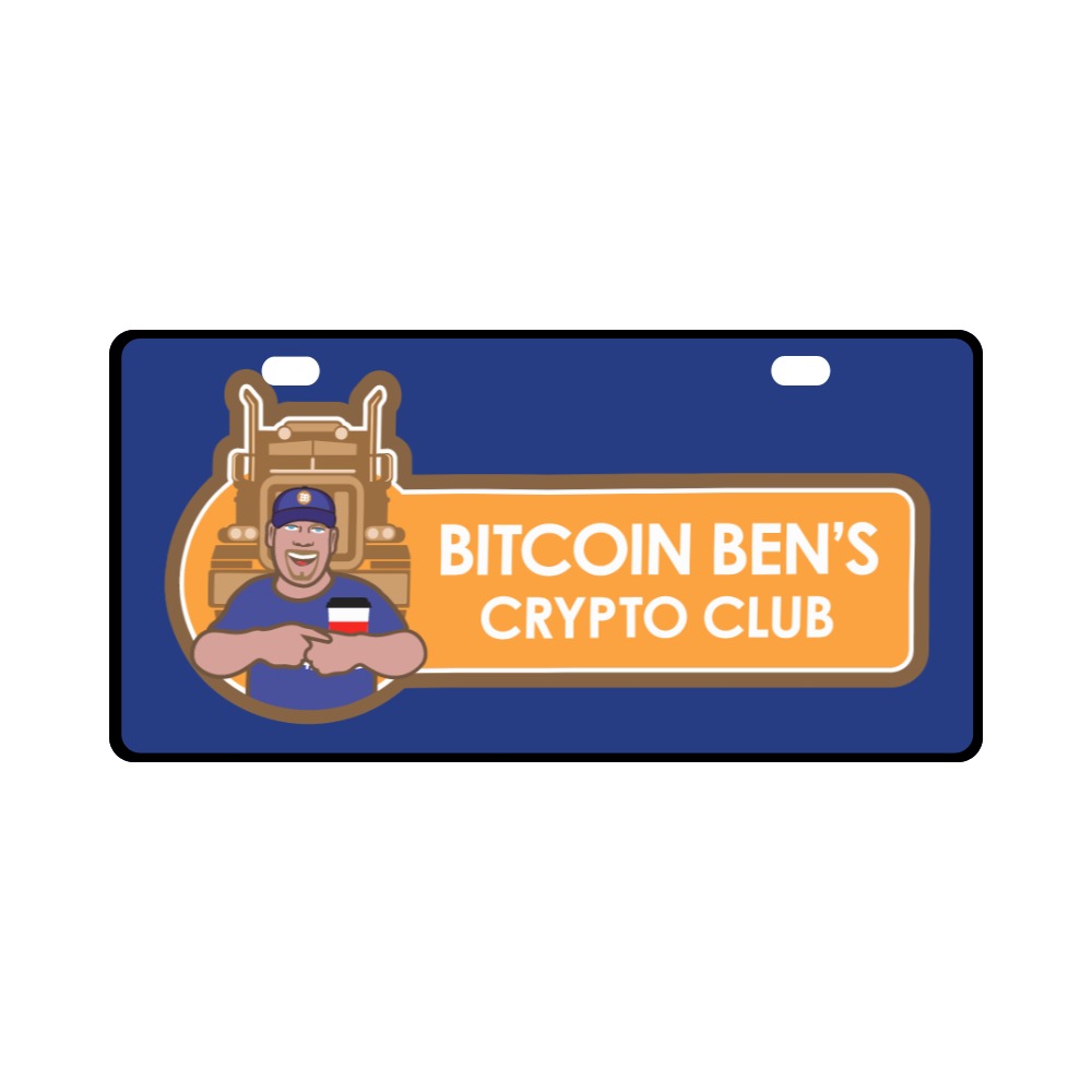 Miniaday Designs Placa de matrícula Bitcoin Ben Crypto Club