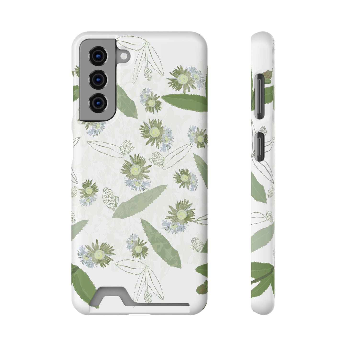 Serene Botanical Harmony Collection by Miniaday Designs, LLC.  Phone Case With Card Holder