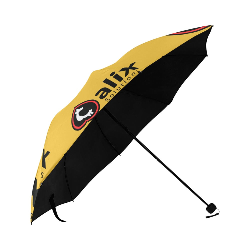 Miniaday Designs Calix Solutions Logo Gold Anti-UV Foldable Umbrella