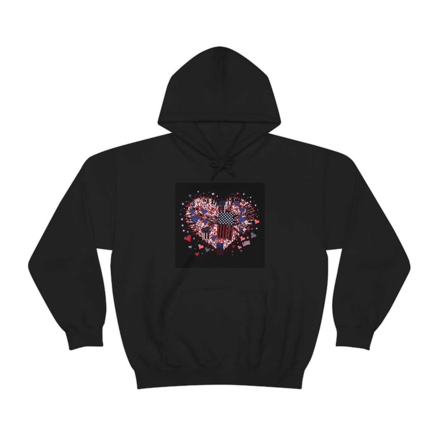 Patriotic Hearts of Valor Collection by Miniaday Designs, LLC. Unisex Heavy Blend™ Hooded Sweatshirt - Miniaday Designs, LLC.