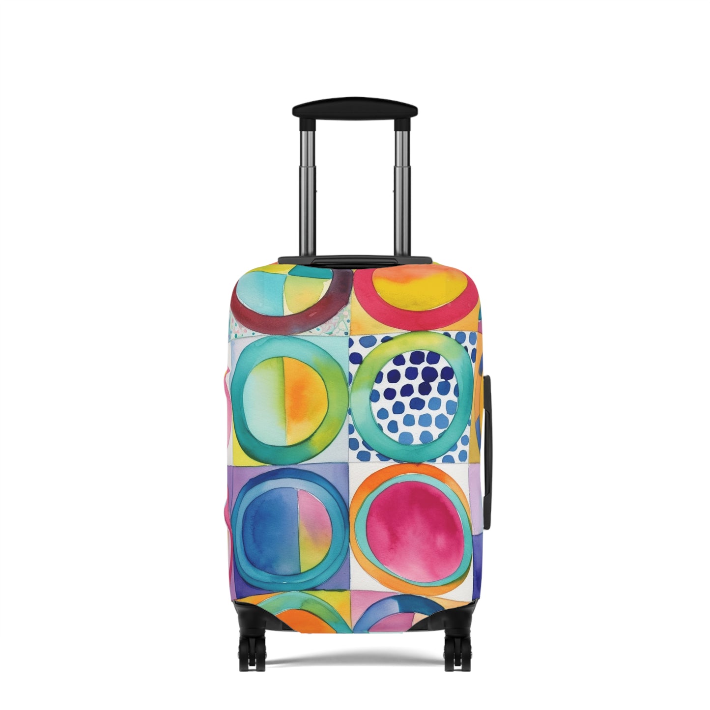 Vibrant Circle Mosaic Collection by Miniaday Designs, LLC. Cover for Luggage - Miniaday Designs, LLC.