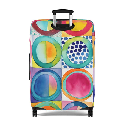 Vibrant Circle Mosaic Collection by Miniaday Designs, LLC. Cover for Luggage - Miniaday Designs, LLC.