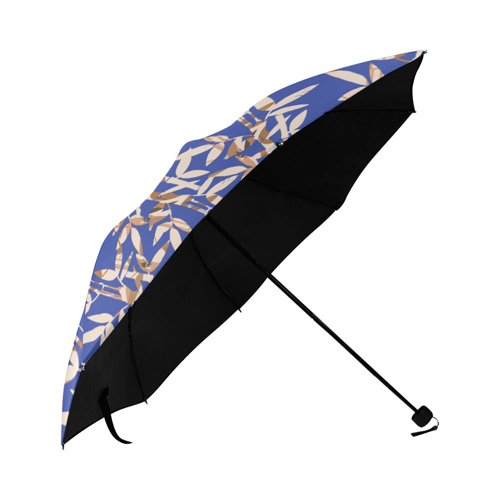 Miniaday Designs Bamboo Reflection on Blue Anti-UV Foldable Umbrella