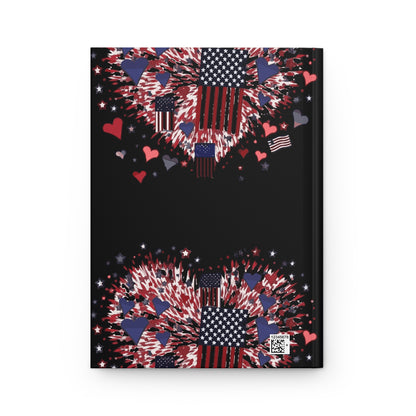 Patriotic Hearts of Valor Collection by Miniaday Designs, LLC. Hardcover Journal Matte - Miniaday Designs, LLC.