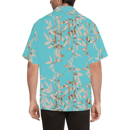 Miniaday Designs Teal on Bamboo Reflection Hawaiian Shirt NO Pocket - Miniaday Designs, LLC.