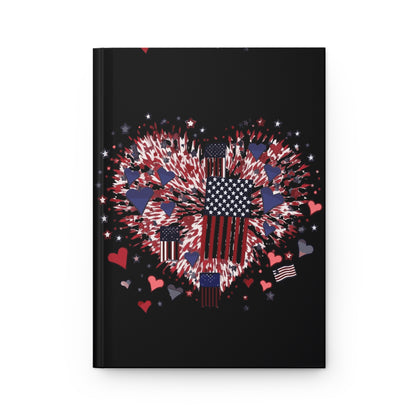 Patriotic Hearts of Valor Collection by Miniaday Designs, LLC. Hardcover Journal Matte - Miniaday Designs, LLC.