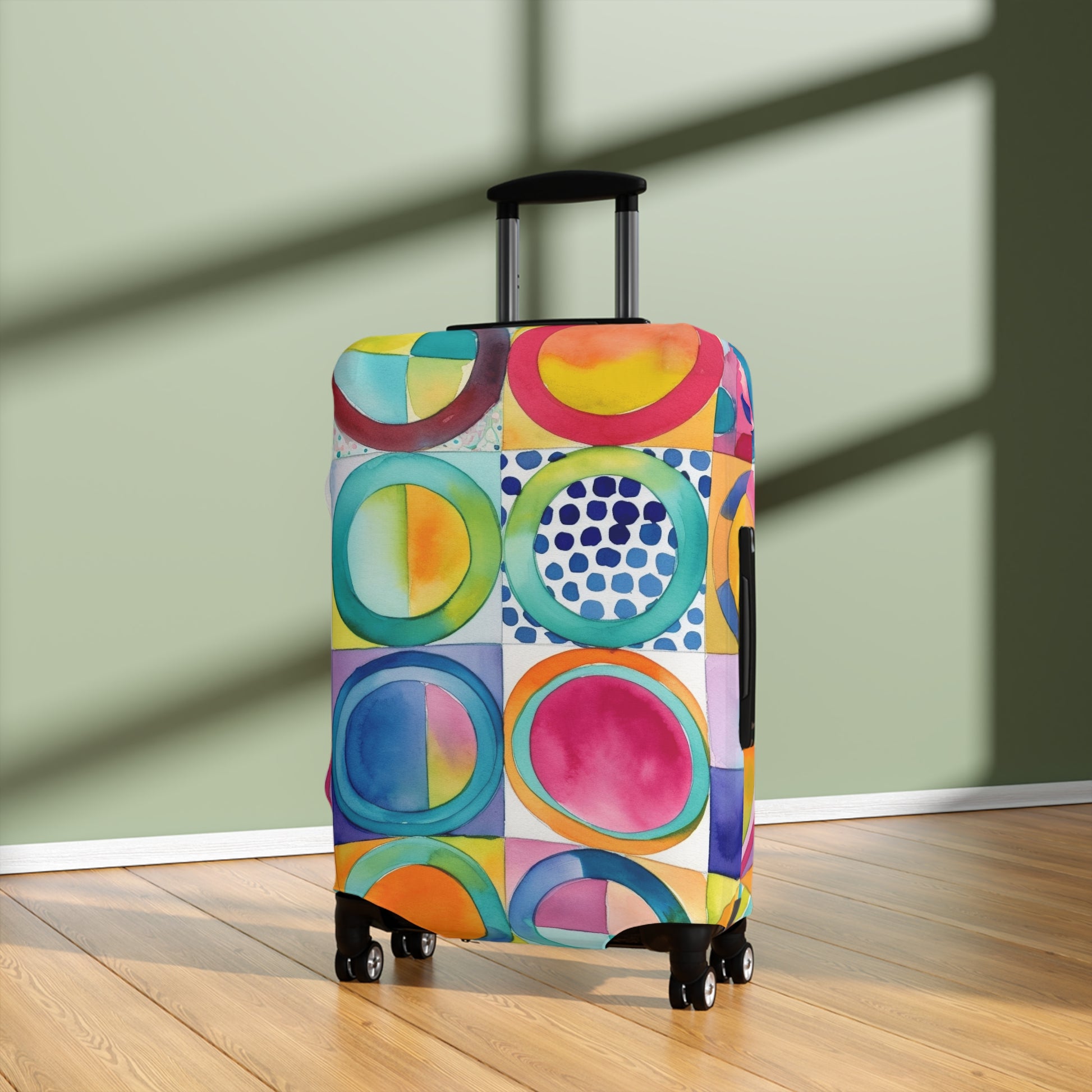 Vibrant Circle Mosaic Collection by Miniaday Designs, LLC. Cover for Luggage - Miniaday Designs, LLC.