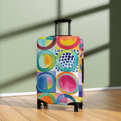 Vibrant Circle Mosaic Collection by Miniaday Designs, LLC. Cover for Luggage - Miniaday Designs, LLC.