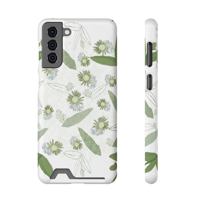 Serene Botanical Harmony Collection by Miniaday Designs, LLC.  Phone Case With Card Holder