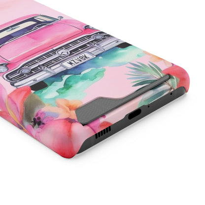 Pink Paradise Roadtrip Collection by Miniaday Designs, LLC. Phone Case With Card Holder - Miniaday Designs, LLC.