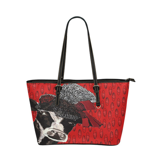 Miniaday Designs Busy Day Bolso de mano rojo de vaca Bolso de cuero Rojo