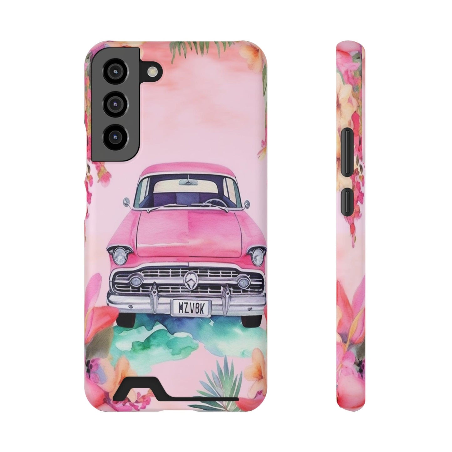 Pink Paradise Roadtrip Collection by Miniaday Designs, LLC. Phone Case With Card Holder - Miniaday Designs, LLC.