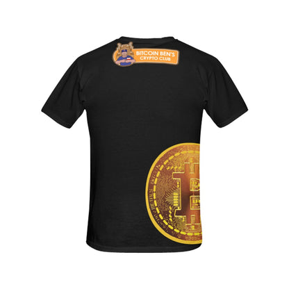 Miniaday Designs Bitcoin Ben Crypto And BTC Women's Shirt  Print T-Shirt for Women (USA Size) (Model T40)