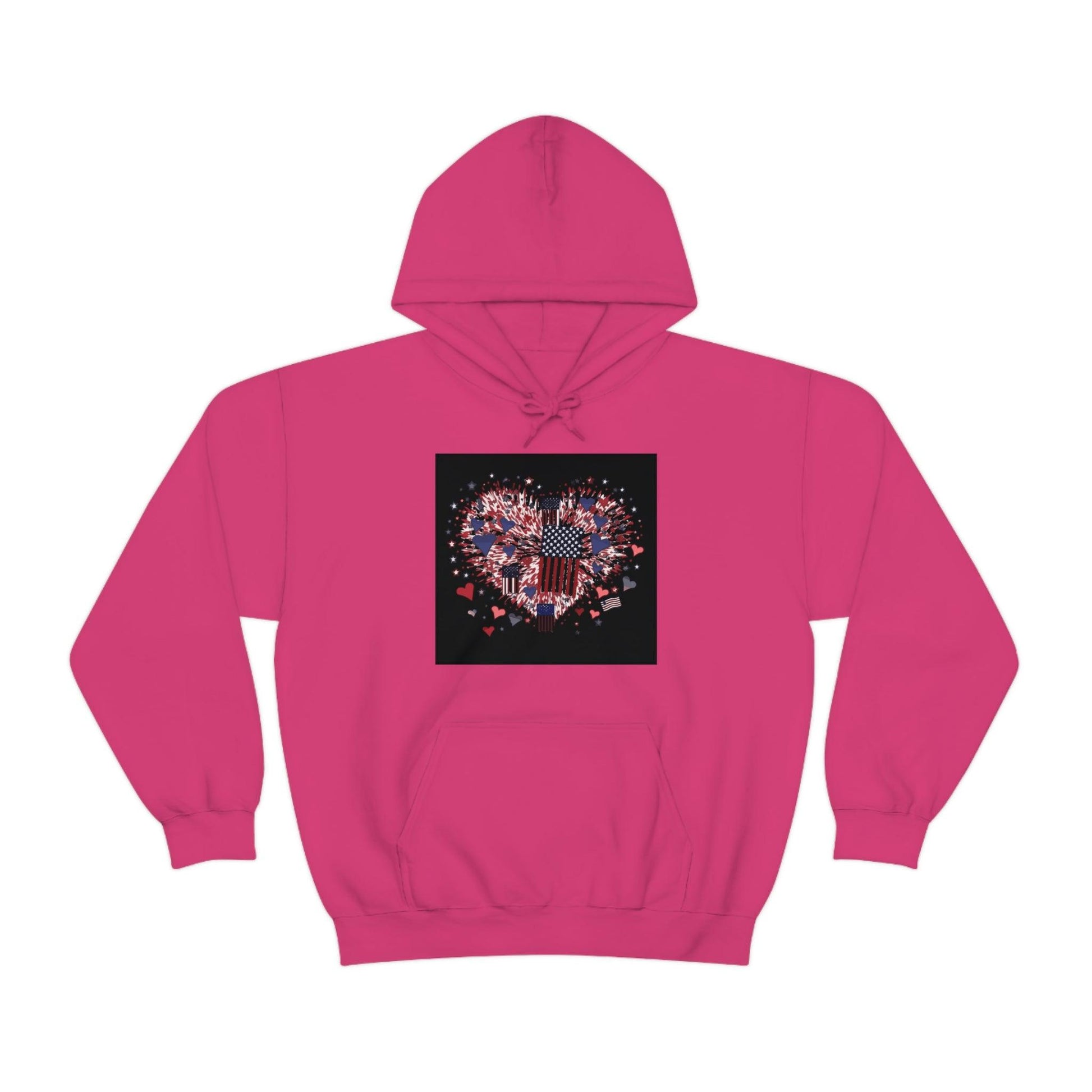 Patriotic Hearts of Valor Collection by Miniaday Designs, LLC. Unisex Heavy Blend™ Hooded Sweatshirt - Miniaday Designs, LLC.