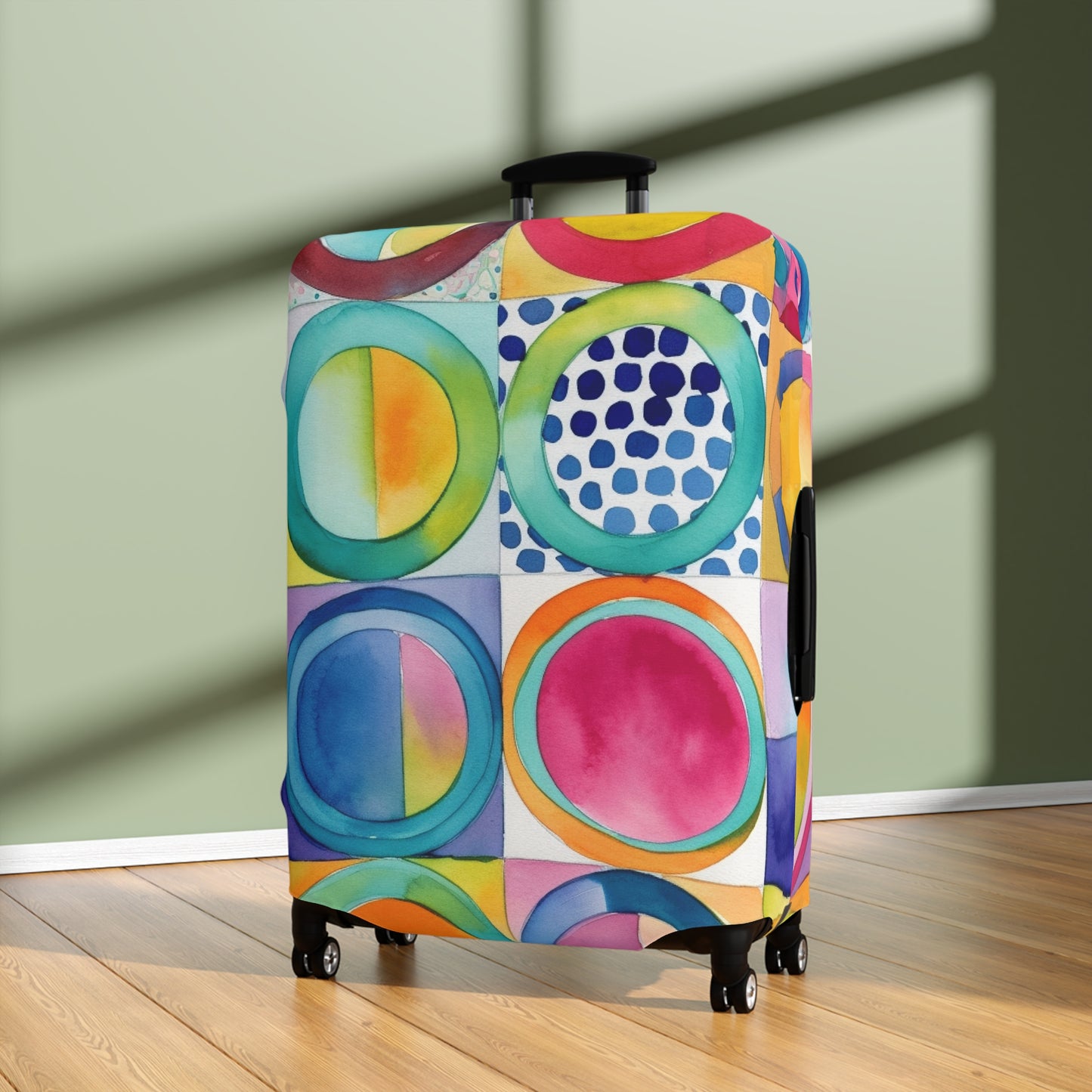 Vibrant Circle Mosaic Collection by Miniaday Designs, LLC. Cover for Luggage - Miniaday Designs, LLC.